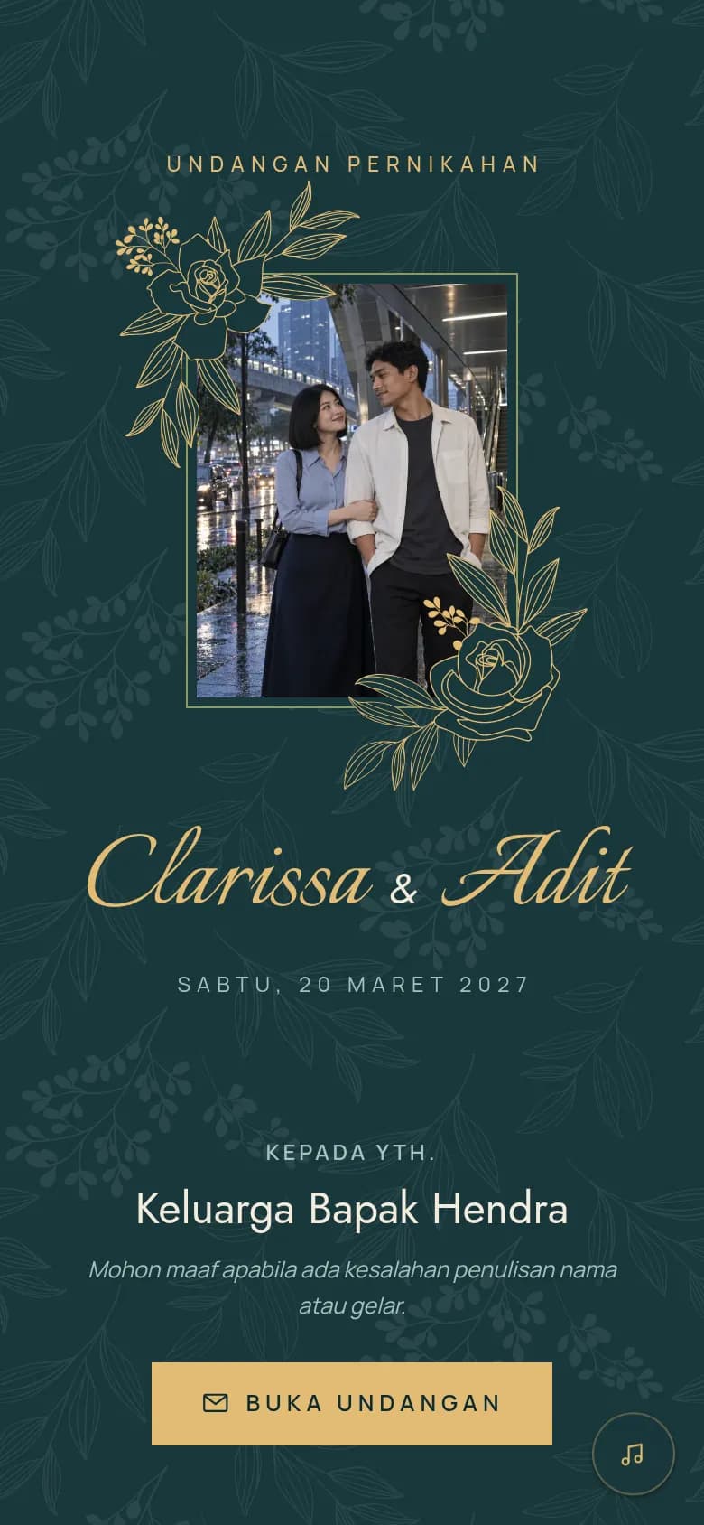 Sampul contoh undangan Gurat