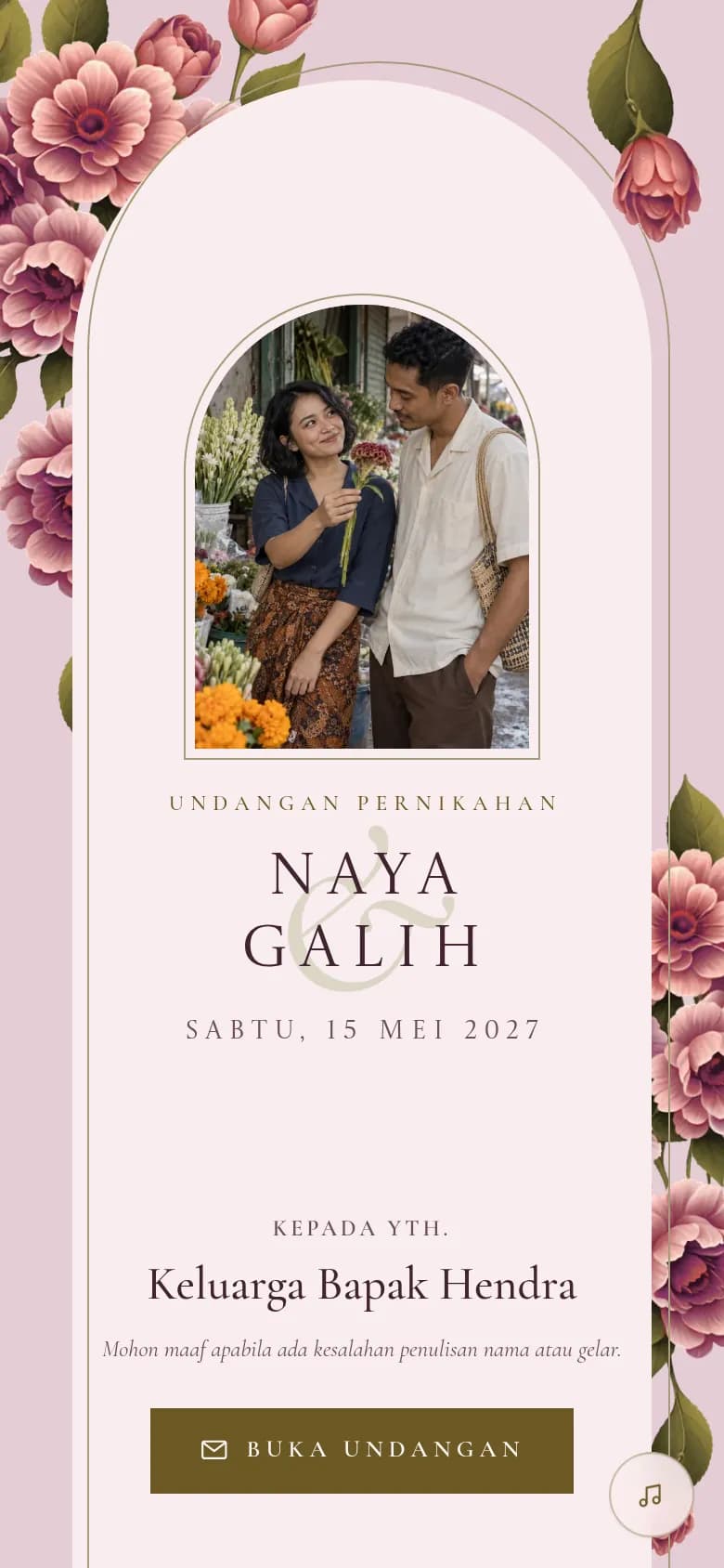 Sampul contoh undangan Rimbun