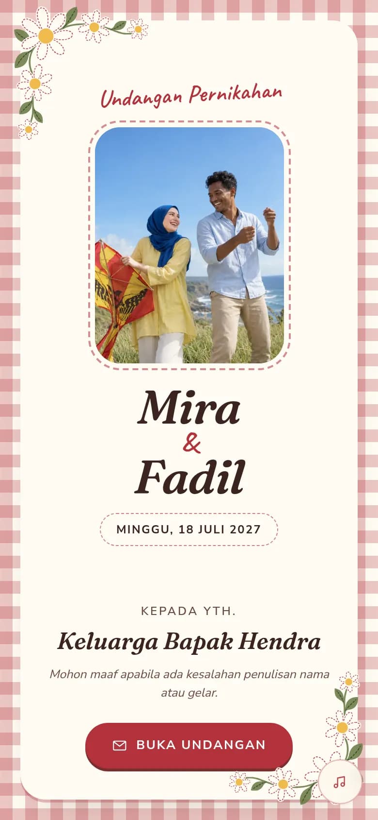 Sampul contoh undangan Piknik