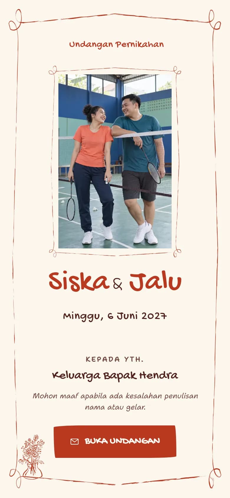 Sampul contoh undangan Coret