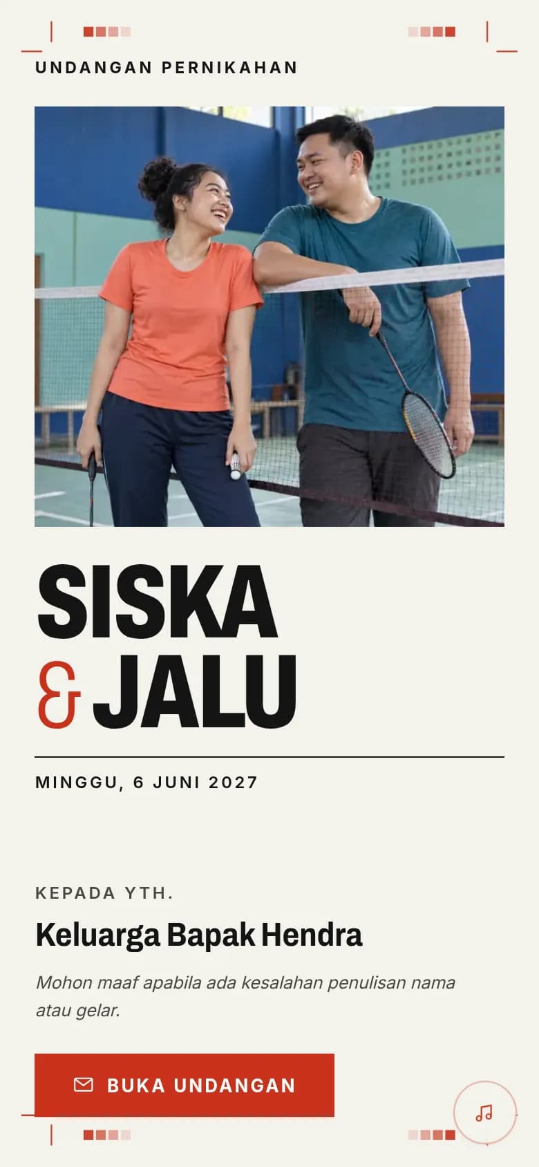 Sampul contoh undangan Lugas
